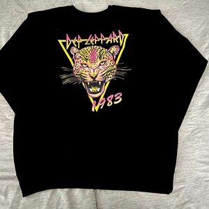 Def Leopard Band Crew Neck